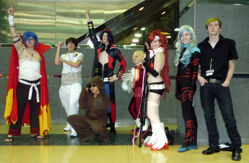 A large group of Gurren Lagann cosplayers at ACen 2010