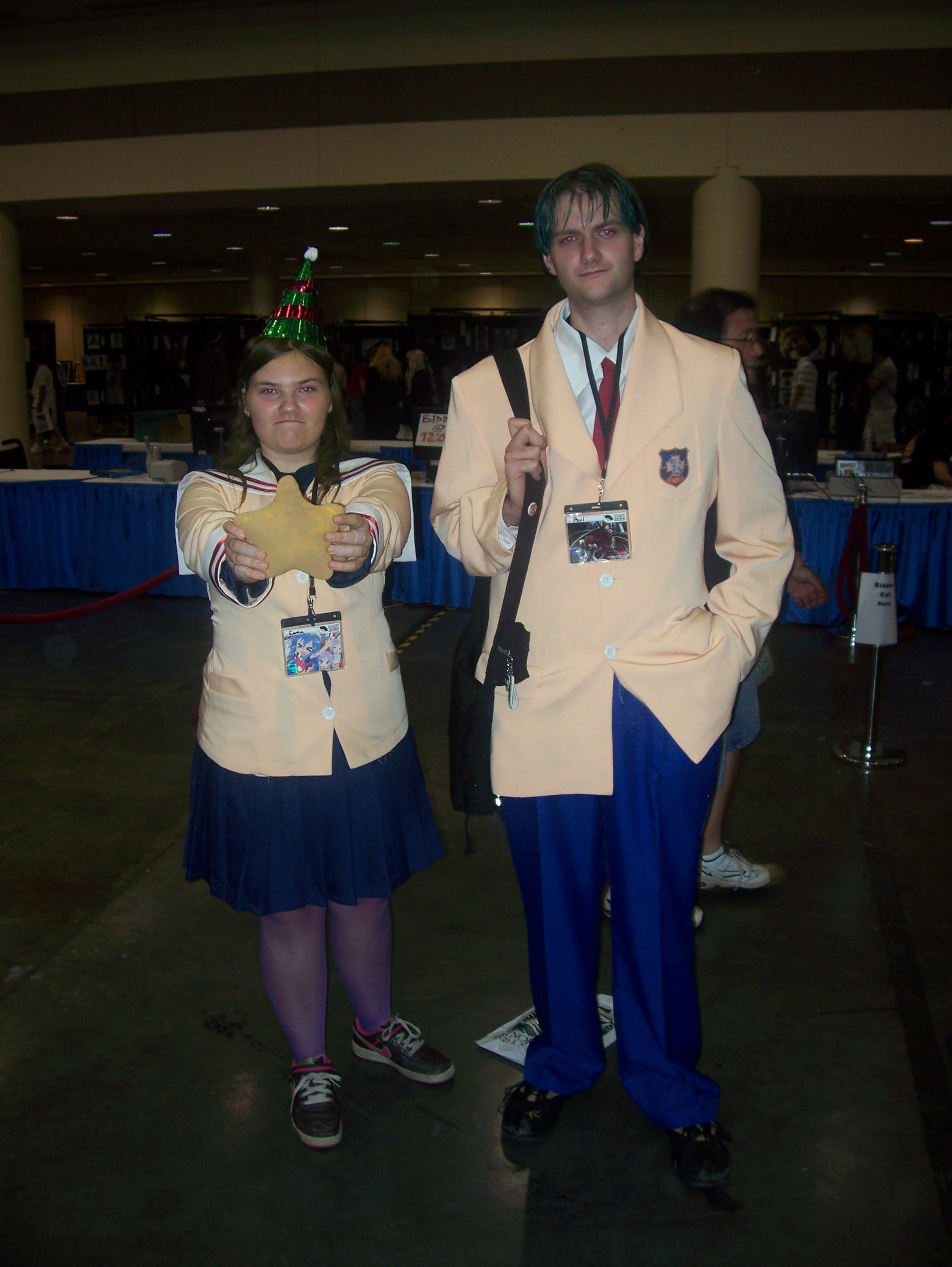 Two Cosplayers are Fuuko and Tomoya from <em>Clannad</em>